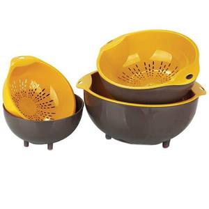 ست آبکش و آبگیر سه سایز زیباسازان مدل دینا Zibasazan Dina Three Size Drain And Bowl Set