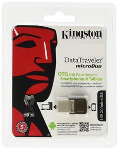 فلش مموری کینگستون مدل دی تی دوئو با ظرفیت 64 گیگابایت KingSton microDuo DTDUO USB 3.0 OTG Flash Memory 64GB