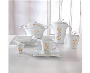 سرویس چینی 29 پارچه غذاخوری چینی زرین ایران سری وینچی مدل پریماورا درجه عالی Zarin Iran Porcelain Inds Vinci Primavera 29 Pieces Porcelain Dinnerware Set Top Grade