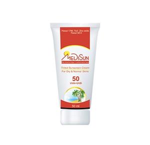 کرم ضد افتاب رنگی مدیسان SPF50 مناسب پوست خشک معمولی Medisun Tinted Sunscreen Cream 