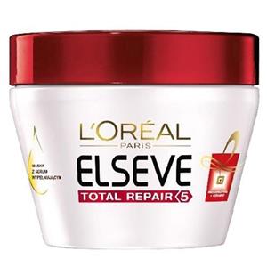 ماسک مو لورآل مدل توتال ریپیر 5 مناسب موهای آسیب‎ دیده 300 میلی‎لیتر Loreal Total Repair 5 Hair Mask 300ml