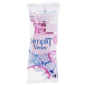 خود تراش ژیلت مدل Simply Venus 3 بسته 4 عددی Gillette Simply Venus 3 Pack Of 4