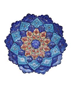 بشقاب مسی میناکاری شده اثر اسماعیلی قطر 20 سانتی متر Enamelled Copper Plate By Esmaeeli 20Cm Diagonal