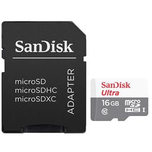 کارت حافظه سن دیسک adapter+MicroSDHC UHS-I 16GB SanDisk Ultra microSDHC UHS-I 16GB+adapter