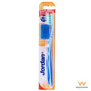 مسواک جردن مدل Advanced White  متوسط با درپوش Jordan Advanced Medium White Tooth Brush With Cap