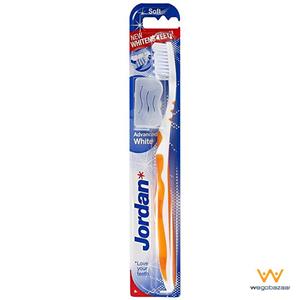 مسواک جردن مدل Advanced White  متوسط با درپوش Jordan Advanced Medium White Tooth Brush With Cap