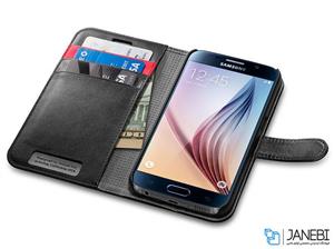کیف کلاسوری اسپیگن مدل Wallet S مناسب برای گوشی موبایل سامسونگ گلکسی S6 اج Samsung Galaxy S6 Edge Spigen Wallet S Flip Cover
