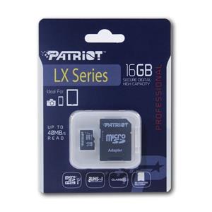 کارت حافظه میکرو اس دی پاتریوت 16 گیگا بایت کلاس 10 MicroSD Patriot Class 10 - 16GB