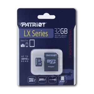 کارت حافظه میکرو اس دی پاتریوت 32 گیگا بایت کلاس 10 MicroSD Patriot Class 10 - 32GB