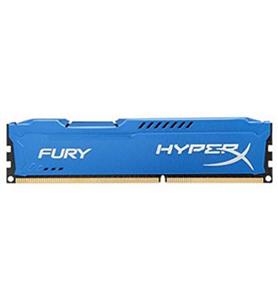 رم کامپیوتر کینگستون مدل HyperX Fury DDR3 1866MHz CL10 ظرفیت 4 گیگابایت Kingston HyperX Fury 4GB DDR3 1866MHz CL10 Single Channel RAM HX318C10FB/4