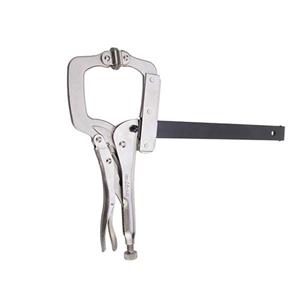 انبر قفلی تسمه دار 10 اینچ ایران پتک مدل HM 1010 Iran Potk C Shape Locking Pliers With adaptive Jaws and Jaw Extender HM 1010