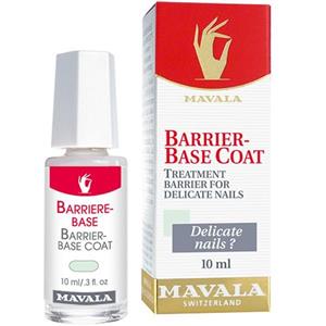 محلول محافظ ناخن های حساس، ظریف و آسیب دیده ماوالا مدل BARRIER BASE COAT  ماوالا - محلول باریر بیس