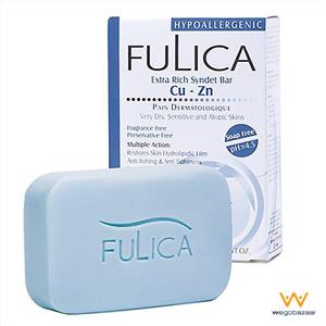 پن فولیکا مدل Cu-Zn مناسب پوست خیلی خشک و حساس 100 گرم Fulica Extra Rich Cu-Zn Soap