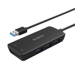 هاب 4 پورت USB 3.0 + Card Reader	 اوریکو مدل H3TS-U3 HUB USB 3.0 4 PORT+ CARD READER ORICO H3TS-U3