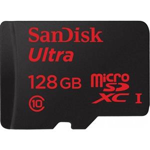 کارت حافظه microSDXC سن دیسک مدل Ultra کلاس 10 استاندارد UHS-I سرعت 30MBps همراه با آداپتور SD ظرفیت 128GB SanDisk Ultra Class 10 UHS-I 30MBps microSDXC With Adapter - 128GB