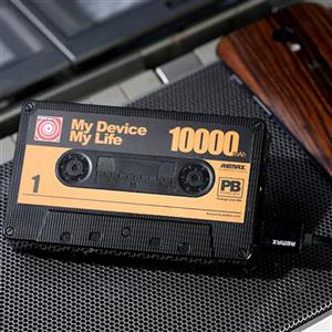 پاور بانک 10000 میلی امپری طرح نوار کاست ریمکس Remax Cassette Tape Dual USB 000mAh Power Bank 
