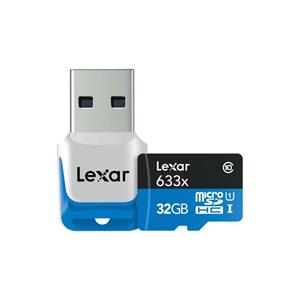 کارت حافظه microSDHC لکسار مدل High-Performance Lexar High-Performance UHS-I U3 With USB 3.0 Reader - 32GB