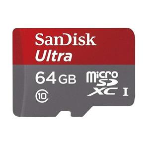 کارت حافظه microSDXC سن دیسک مدل Ultra کلاس 10 استاندارد UHS-I U1 سرعت 533X 80MBps همراه با آداپتور SD ظرفیت 64 گیگابایت SanDisk Ultra UHS-I U1 Class 10 80MBps 533X microSDXC With Adapter - 64GB