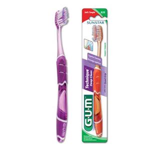 مسواک جی یو ام مدل تکنیک کامپلیت کر با برس نرم و سری بزرگ G.U.M Technique Complete Care Full Soft Tooth-Brush