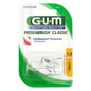 برس یدک مسواک بین دندانی جی یو ام مدل Proxabrush Classic سایز 1.3 G.U.M Proxabrush Classic Size 1.3 Tooth-Brush