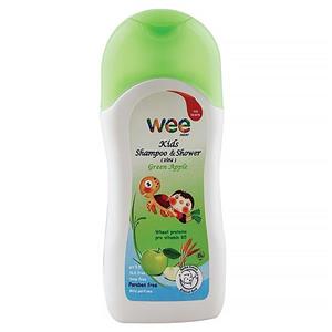 شامپو سر و بدن خردسالان وی با عصاره سیب سبز حجم 200 میلی لیتر Wee Kids Shampoo And Shower Green Apple 200ml