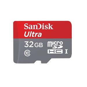 کارت حافظه microSDHC سن دیسک مدل Ultra کلاس 10 استاندارد UHS-I U1 سرعت 80MBps 533X همراه با آداپتور SD ظرفیت 32 گیگابایت SanDisk Ultra UHS-I U1 Class 10 80MBps 533X microSDHC With Adapter - 32GB