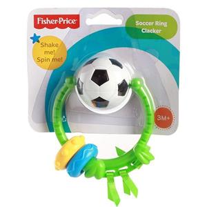 جغجغه فیشر پرایس مدل توپ فوتبال Fisher Price Soccer Ring Clacker Rattles