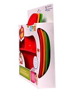 ظرف غذاخوری کودک مانچکین مدل Lil Apple Plates بسته 3 عددی Munchkin Dishes Pack of 