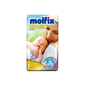 پوشک مولفیکس مدل دوقلو سایز 1 بسته 42 عددی Molfix Twin Baby Size Diaper Pack of 