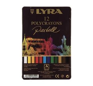 پاستل گچی 12 رنگ لیرا مدل Polycrayons Lyra Polycrayons 12 Colored Chalk Pastell