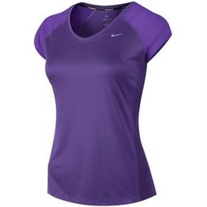 تی شرت زنانه نایکی مدل Miler SS V-Neck Top 