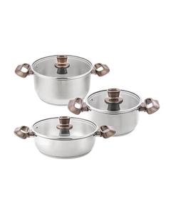 سرویس 6 پارچه تفال مدل Steel Tefal Steel Cookware Set 6 Pieces