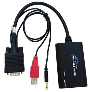 مبدل تصویر انالوگ VGA به همراه صدا دیجیتال HDMI فرانت Faranet AUDIO USB to Converter 