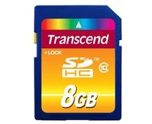 کارت حافظه اس دی اچ سی ترنسند 8 گیگابایت کلاس 10 Transcend SDHC Card 8GB Class 10