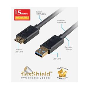کابل شارژ تخت microUSB و پایه نگهدارنده پرومیت مدل LinkMate.ST Promate Flexible Micro USB Charge And Sync Cable 