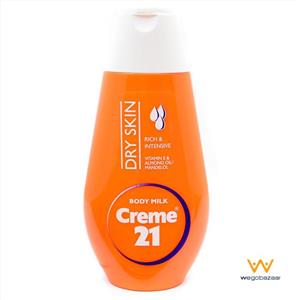 لوسیون بدن کرم 21 مناسب پوست خشک حجم 250 میلی لیتر Creme 21 Dry Skin Body Lotion 250ml