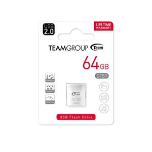 فلش مموری تیم گروپ مدل سی 151 با ظرفیت 64 گیگابایت Team Group C151 USB 2.0 Flash Memory 64GB