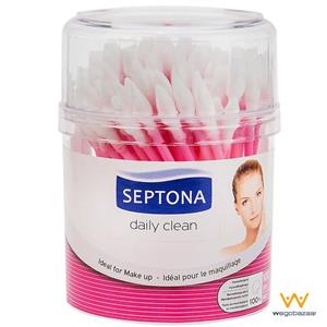 گوش پاک کن آرایشی سپتونا - بسته 100 عددی Septona Make Up Cotton Swab 100pcs