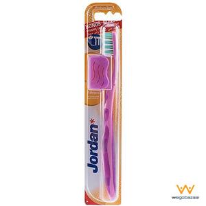 مسواک جردن مدل Advanced با برس متوسط Jordan Meduim Tooth Brush With Cap 