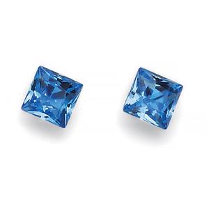 گوشواره میخی الیور وبر مدل کواد آبی 211-21019 Oliver Weber 21019-211 Quad Sapphire crystal Earring