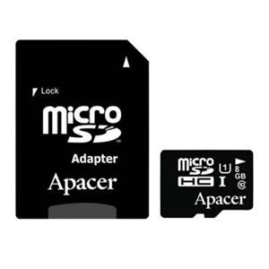 کارت حافظه microSDHC اپیسر کلاس 10 استاندارد UHS-I U1 سرعت 85MBps همراه با آداپتور SD ظرفیت 8 گیگابایت Apacer UHS-I U1 Class 10 85MBps microSDHC With Adapter - 8GB