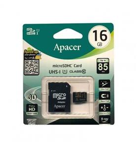 کارت حافظه اپیسر کلاس 10 استاندارد UHS-I U1 سرعت 85MBps همراه با آداپتور SD ظرفیت 16 گیگابایت Apacer UHS-I U1 Class 10 85MBps microSDHC With Adapter - 16GB