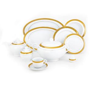 سرویس چینی 102 پارچه غذا خوری زرین ایران سری ایتالیا اف مدل ترمه نگار درجه عالی Zarin Iran Porcelain Inds Italia F Termeh Negar Pieces Dinnerware Set Top Grade 
