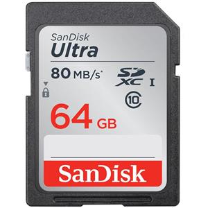 کارت حافظه SDXC سن دیسک مدل Ultra کلاس 10 استاندارد UHS I U1 سرعت 80MBps 533X ظرفیت 64 گیگابایت SanDisk Class 64GB 