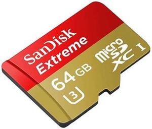 کارت حافظه microSDXC سن دیسک مدل Extreme کلاس 10 استاندارد UHS-I U3 سرعت 90MBps 600X همراه با آداپتور SD ظرفیت 64 گیگابایت Sandisk Extreme UHS-I U3 Class 10 90MBps 600X microSDXC With Adapter - 64GB