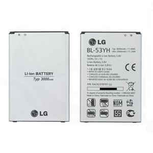 باتری موبایل ال جی مدل BL-53YH با ظرفیت 3000mAh مناسب برای گوشی موبایل ال جی G3 LG BL-53YH 3000mAh Mobile Phone Battery For LG G3