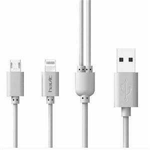 کابل جمع شونده USB به لایتنینگ و microUSB هویت مدل HV-CB522 به طول 1 متر Havit HV-CB522 Retractable USB To Lightning And microUSB Cable 1m