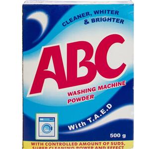پودر ماشین لباسشویی آ.ب.ث محتوی T.A.E.D بسته 500 گرمی ABC With T.A.E.D Washing Machine Powder 500g