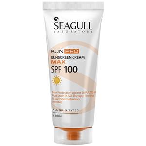 کرم ضد افتاب سی گل SPF100 مدل مکس 40 میلی لیتر Seagull Sunpro Max SunScreen Cream 40ml 