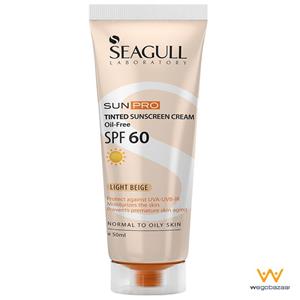   کرم ضد آفتاب رنگی فاقد چربی  مدل Light Beige SPF60 سی گل